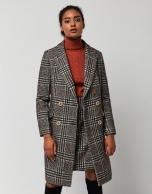 Gray and brown Wales check skirt