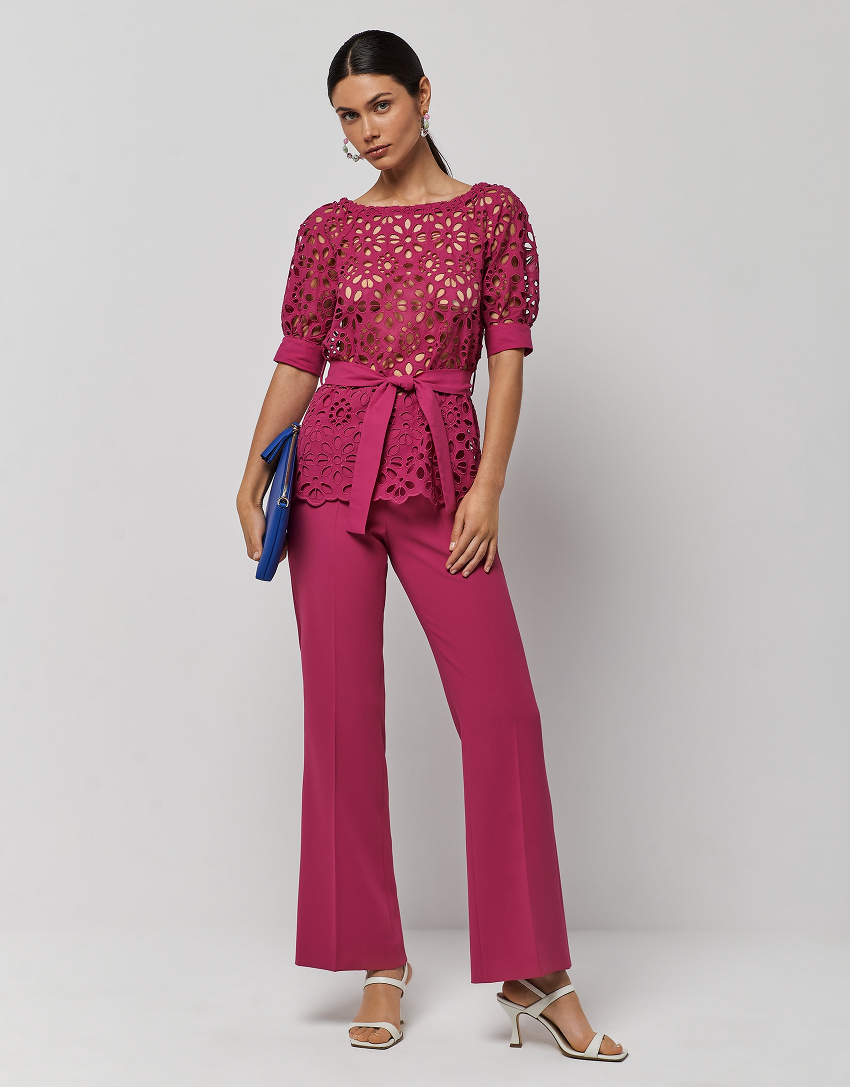 Fucsia crepe pants