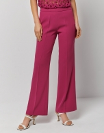 Fucsia crepe pants