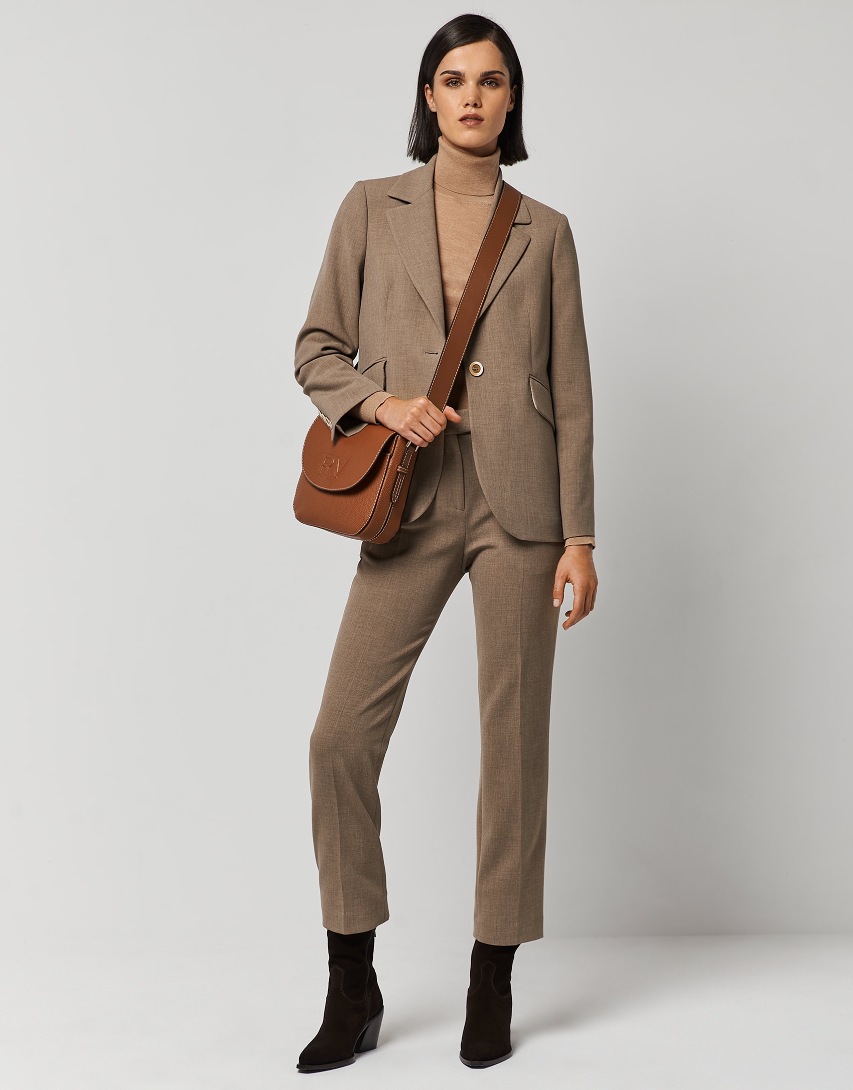 Beige vigoré one-button Blazer