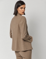 Beige vigoré one-button Blazer