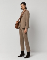 Beige vigoré one-button Blazer