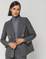 Blazer cruzada vigoré gris