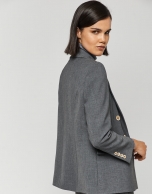 Gray vigoré double-breasted blazer