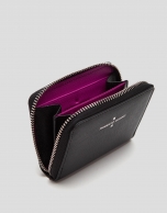 Billetera mediana Coin Purse piel negra