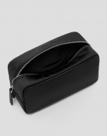 Large black Dalhia nylon vanity case