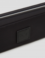 Small black Dalhia nylon vanity case