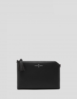 Black Lisa Saffiano clutch bag