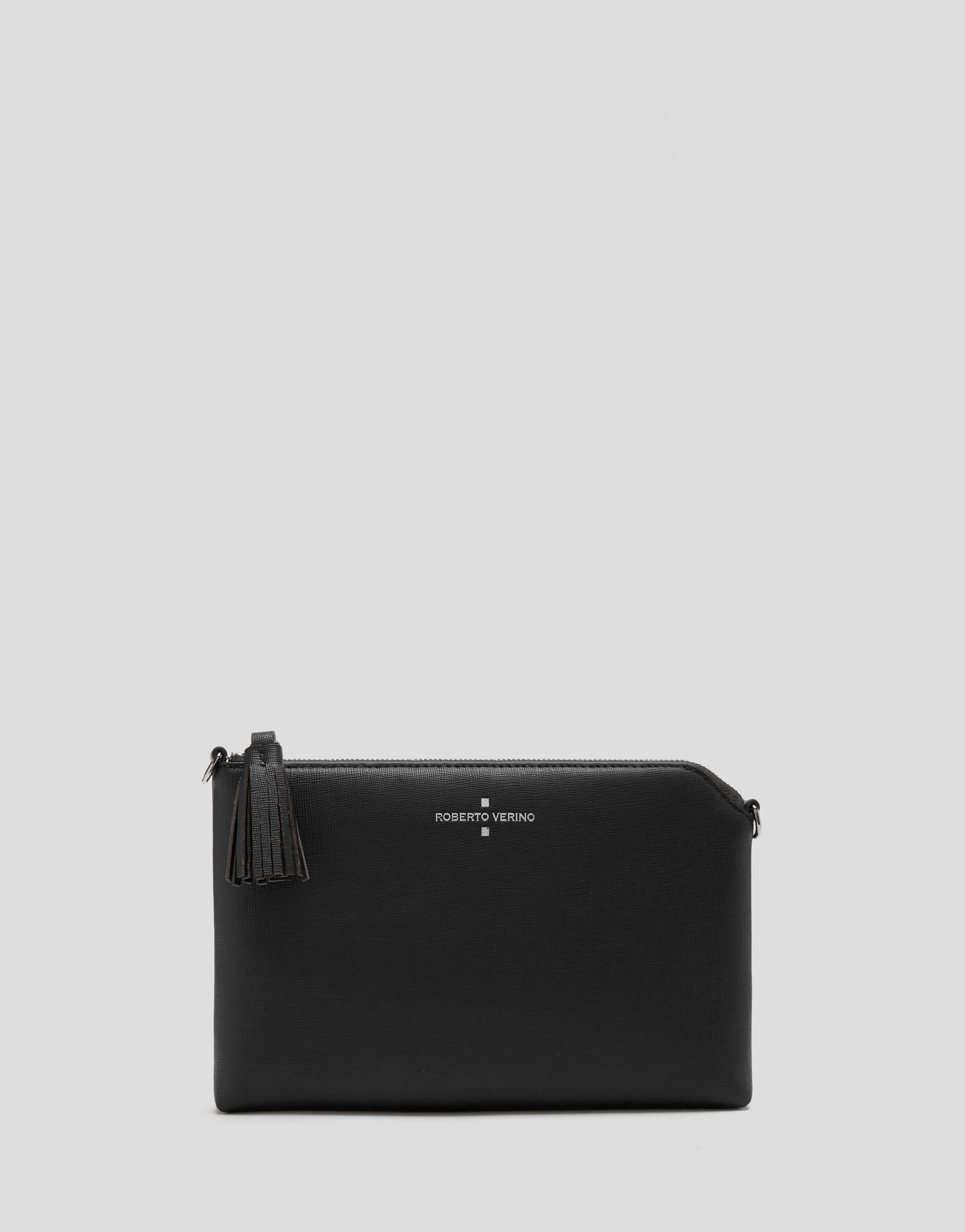 Bolso clutch Lisa piel saffiano negro