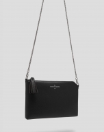 Bolso clutch Lisa piel saffiano negro