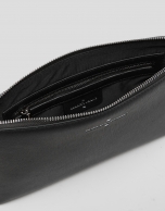 Black Lisa Saffiano clutch bag