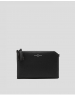 Black Lisa Saffiano clutch bag