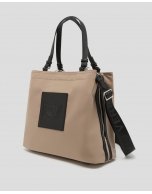 Beige Dalhia M nylon hobo bag