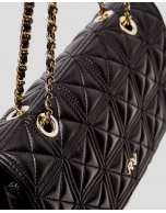 Black quilted leather Linda Maxi shoulder bag