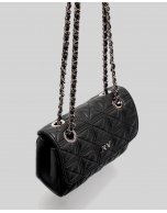 Bolso shoulder Linda Mini piel acolchada negro