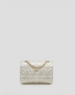 Gold leather quilted Linda Mini shoulder bag