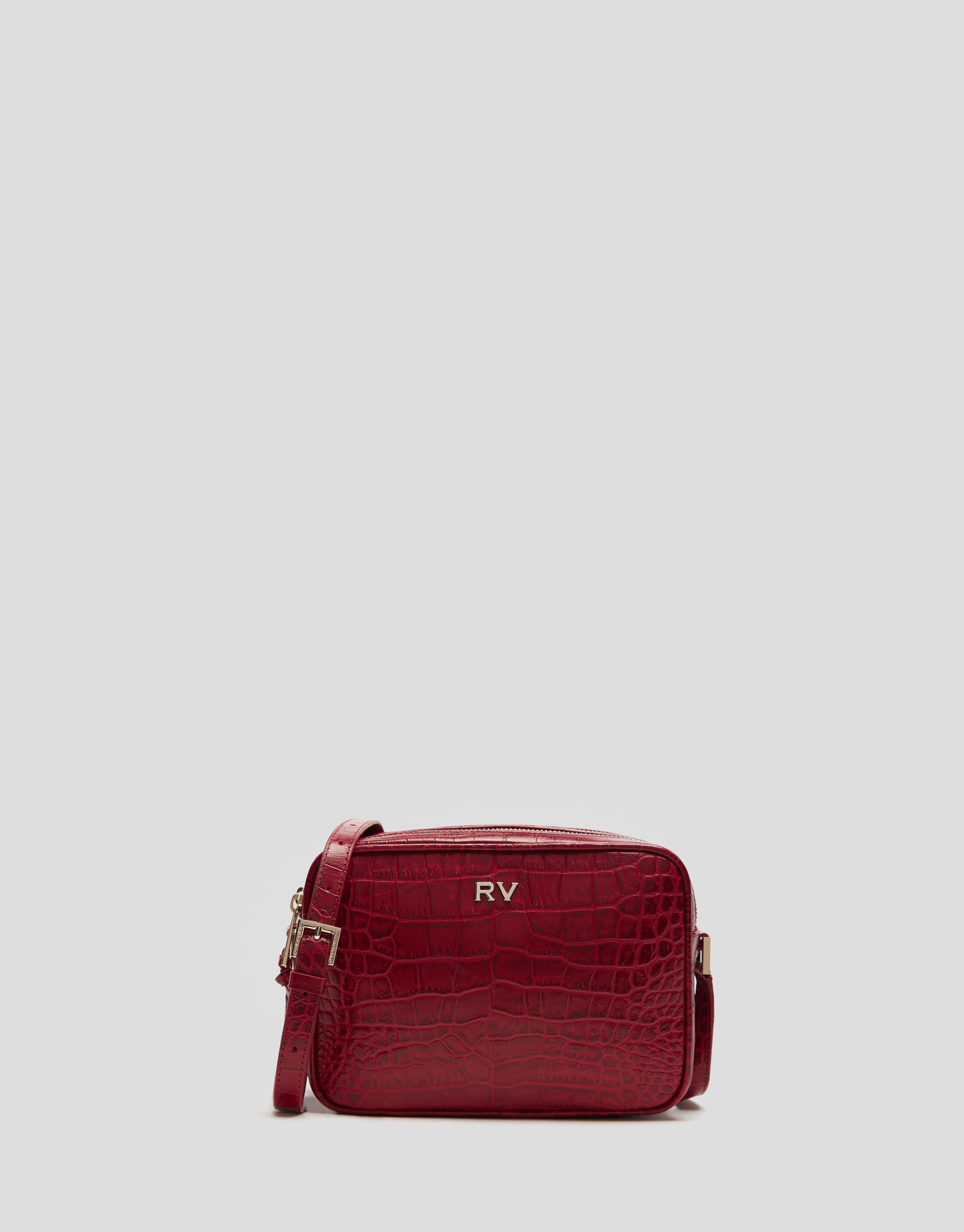 Red alligator embossed Taylor shoulder bag