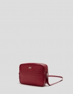 Red alligator embossed Taylor shoulder bag