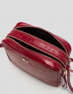 Red alligator embossed Taylor shoulder bag