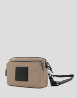 Beige nylon Dalhia Cross Midi shoulder bag