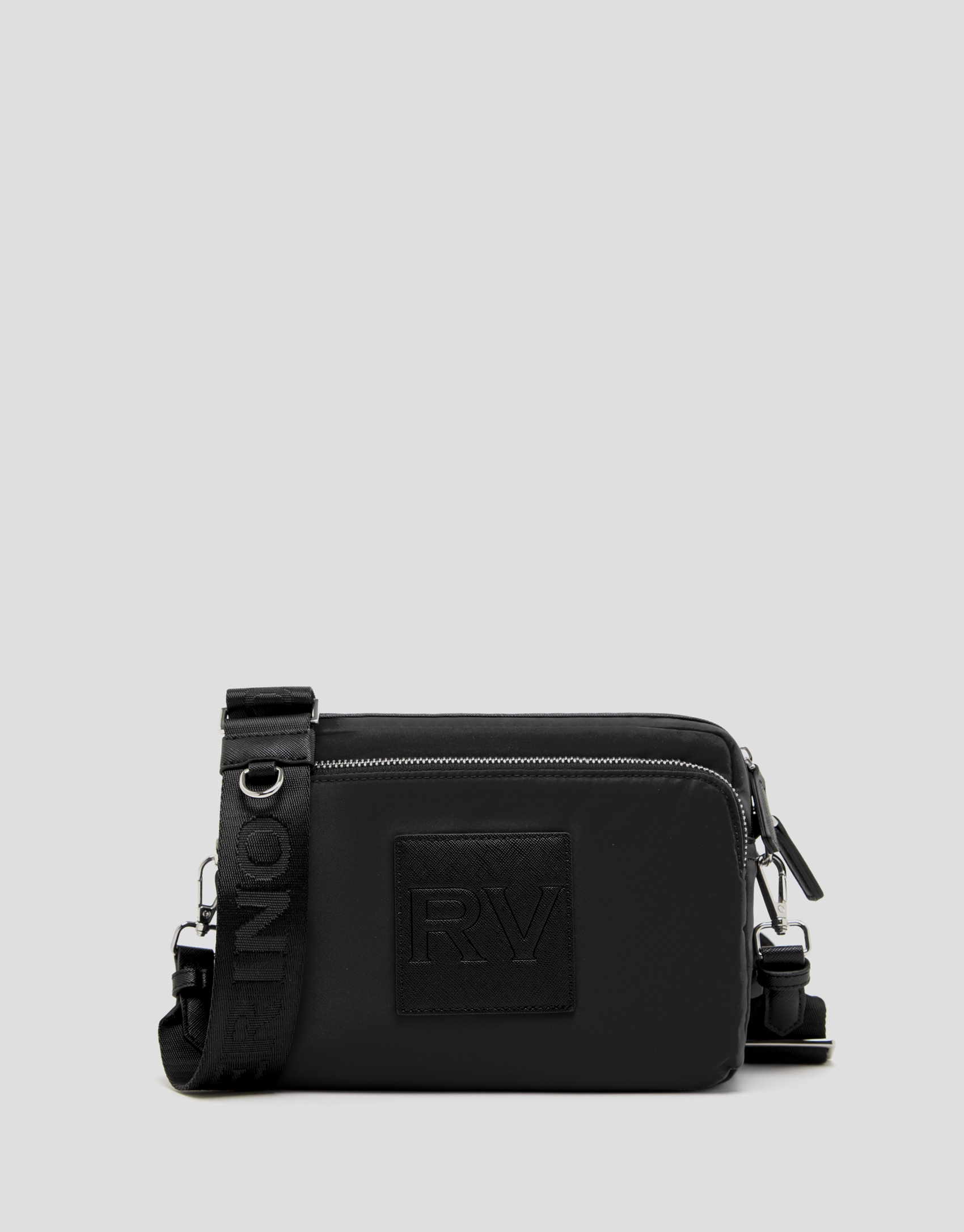 Black nylon Dalhia Cross Midi shoulder bag