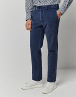 Blue corduroy chino pants