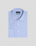 Camisa vestir regular fit milrayas celeste