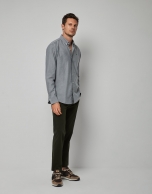 Gray Oxford sport shirt