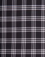 Black and white checked sport shirt