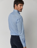 Blue micro design sport shirt