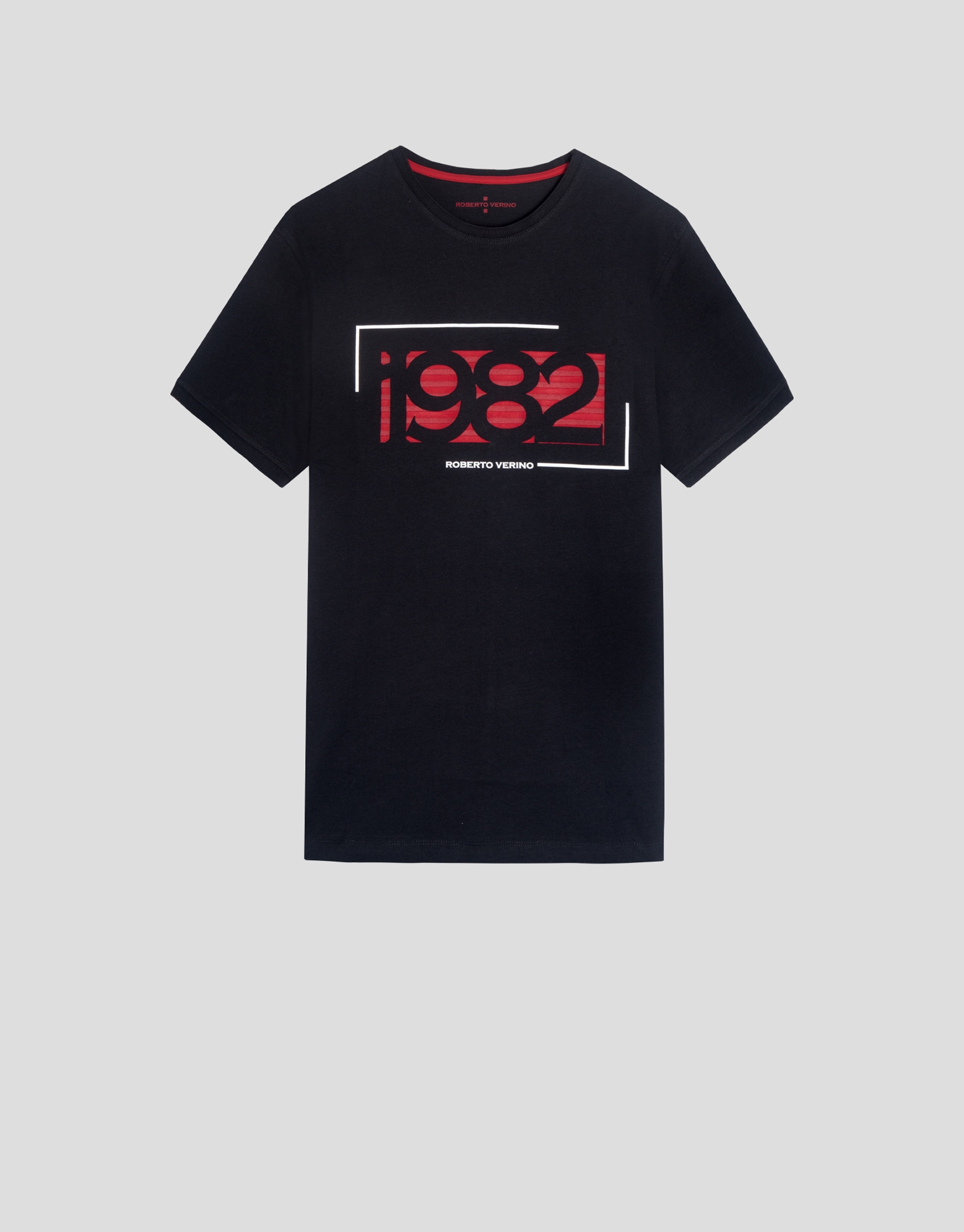 Black top with red and white RV 1982 logo