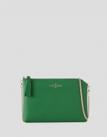 Bolso clutch Lisa piel saffiano verde