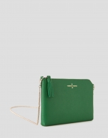 Bolso clutch Lisa piel saffiano verde