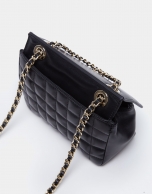 Black Nano Ghauri quilted leather shoulder bag