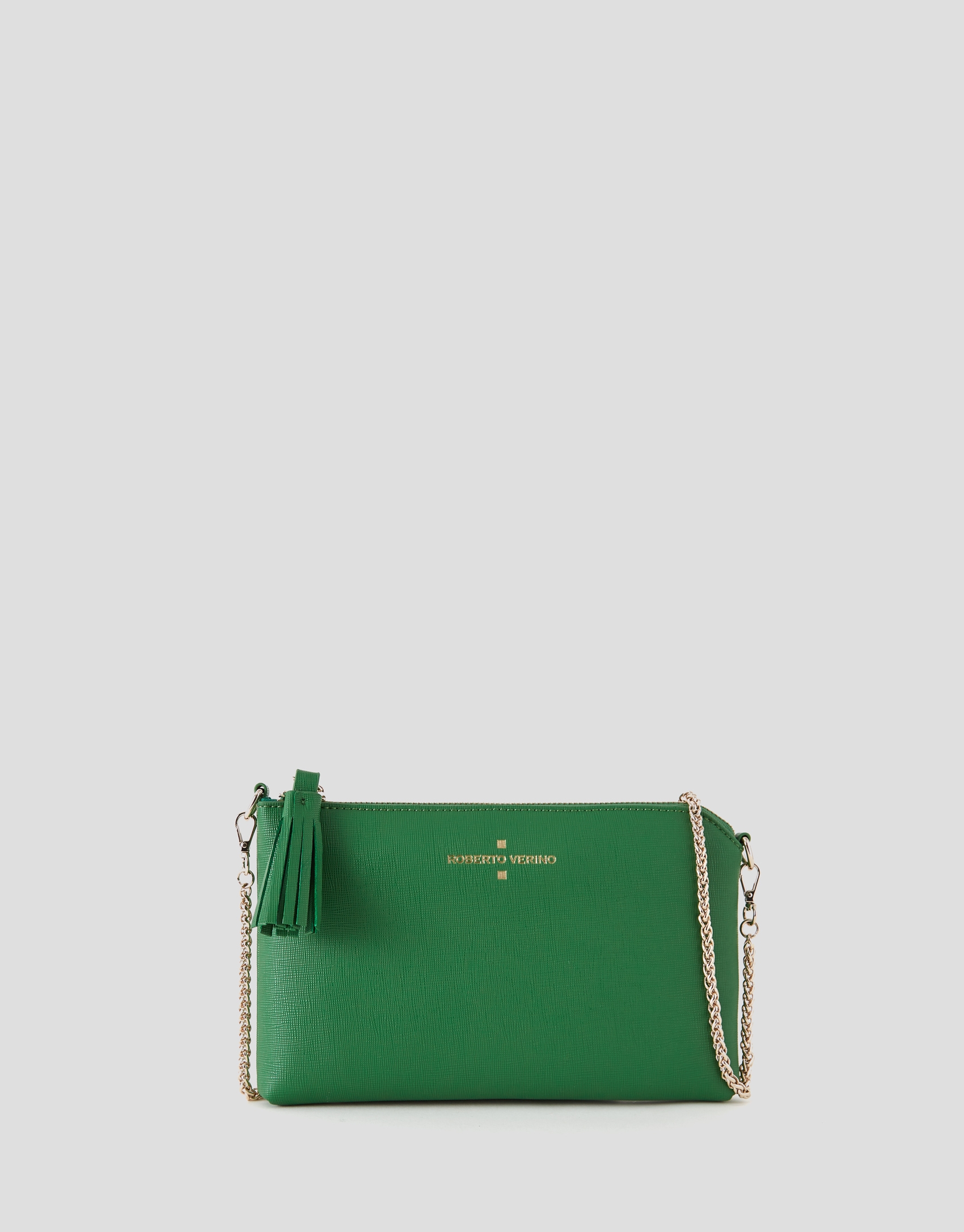 Bolso clutch Lisa Nano piel saffiano verde