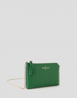 Bolso clutch Lisa Nano piel saffiano verde