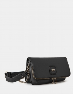 Black leather Martina Duplo shoulder bag