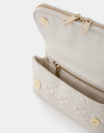 Beige quilted leather Mini Martina Duplo shoulder bag