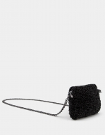 Black hand- braided Devyn shoulder bag