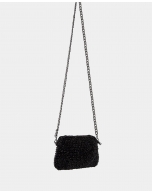 Black hand- braided Devyn shoulder bag