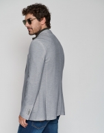 Gray knit blazer