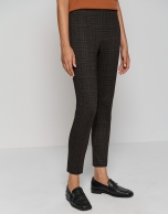 Camel tartan plaid leggings