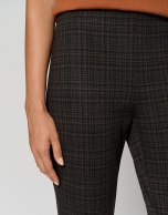 Camel tartan plaid leggings