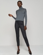 Gray tartan plaid leggings