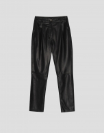 Black napa pants with darts