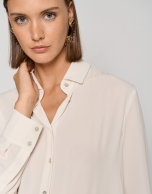 Beige chiffon shirt