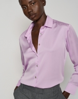 Pink satiny-finish shirt