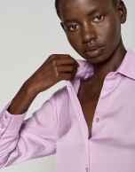 Pink satiny-finish shirt