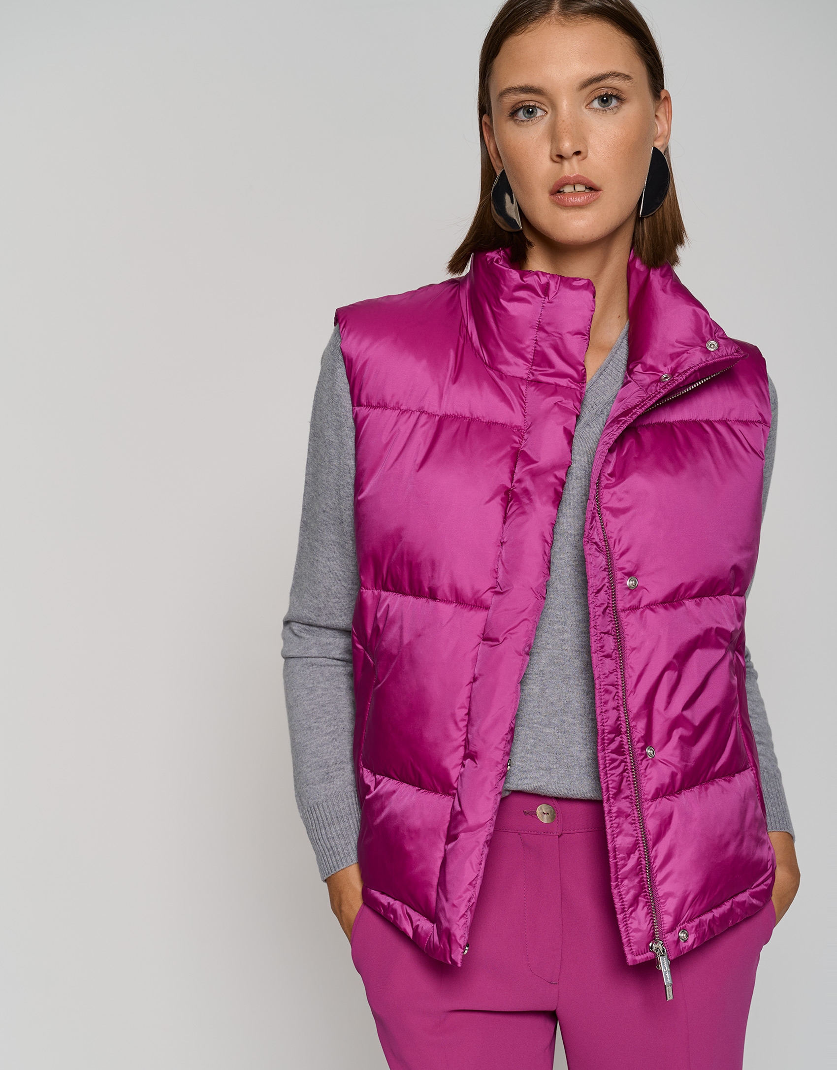 Fuchsia quilted vest