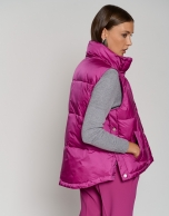 Fuchsia quilted vest